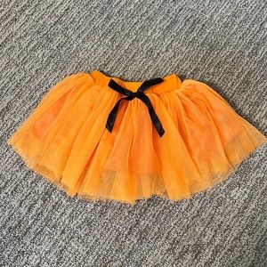 Orange tulle skirt